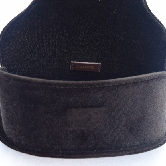 Tom Ford Sunglasses Case Set, Large Brown Velvet, Boxed, Brown Cloth, Auth Card main image 9